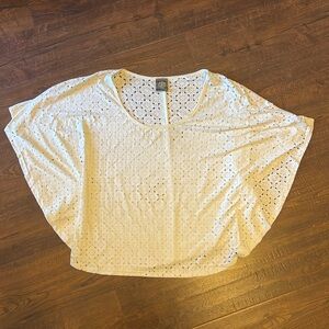 White Poncho Top